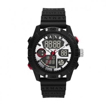 Men's Black Rubber D-Bolt Watch