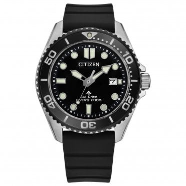 Men's Black Rubber Promaster Diver Eco-Drive Watch
