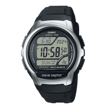 Men's Black Rubber Wave Ceptor Watch