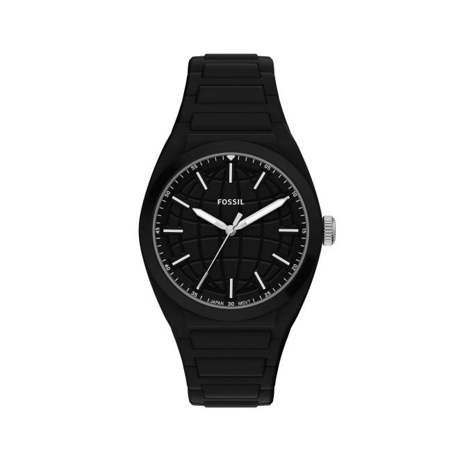 Men's Black Silicone Everett Watch