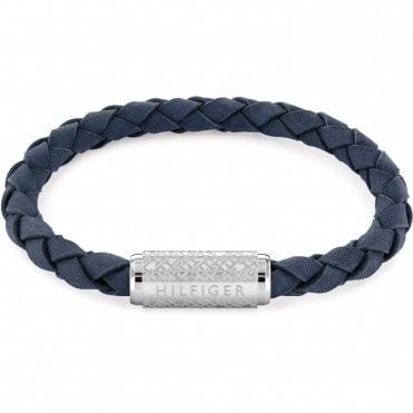 Men's Blue Leather Exploded Bracelet