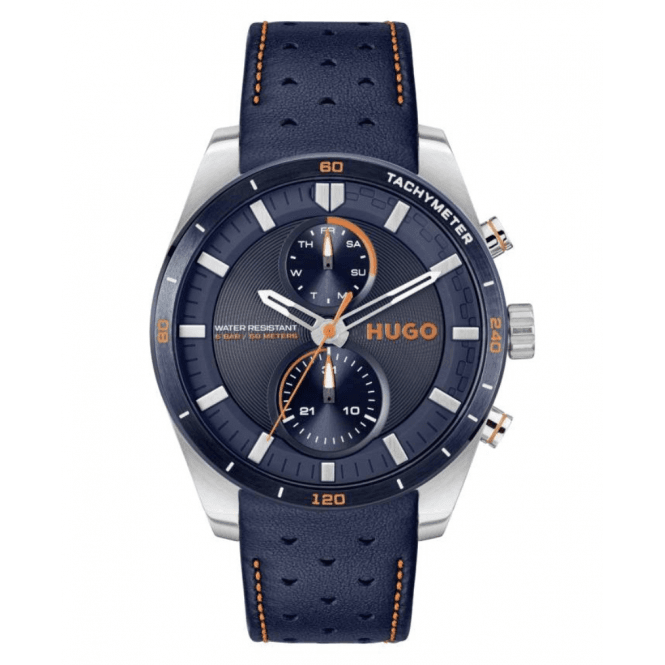 Men's Blue Leather FAST Watch