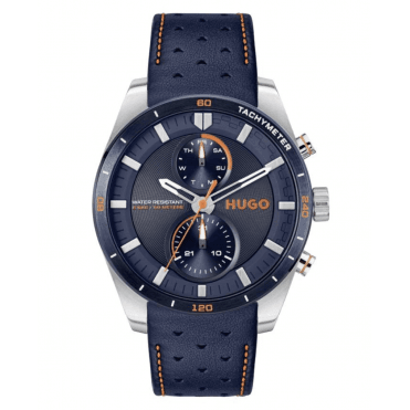 Men's Blue Leather FAST Watch