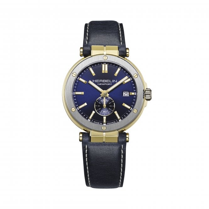 Men's Blue Leather Newport Watch