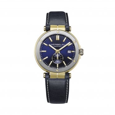 Men's Blue Leather Newport Watch