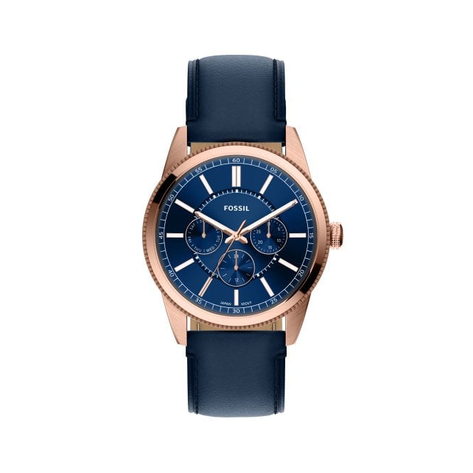 Men's Blue Leather Pearson Watch