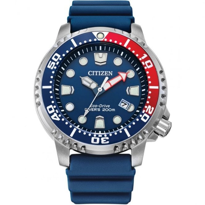 Men's Blue Rubber Pespi Promaster Eco-Drive Watch
