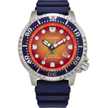 Mens' Blue Rubber Promaster Eco-Drive Watch
