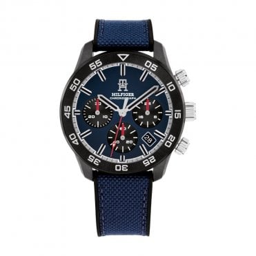 Men's Blue Rubber TH85 Chronograph Watch 