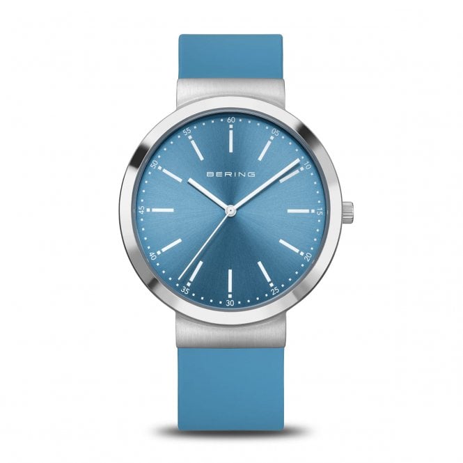 Men's Blue Silicone Classic Watch