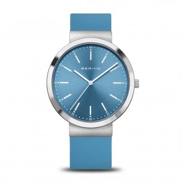 Men's Blue Silicone Classic Watch