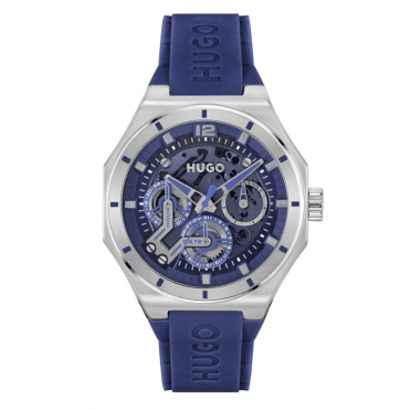 Men's Blue Silicone GRAIL Skeleton Watch