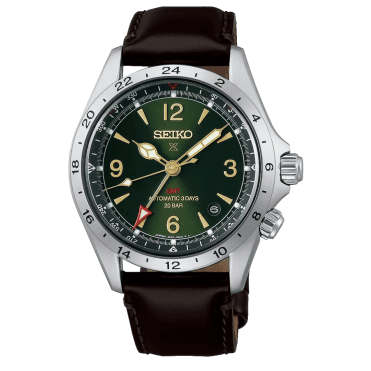 Men's Brown Leather Alpinist GMT Automatic Watch