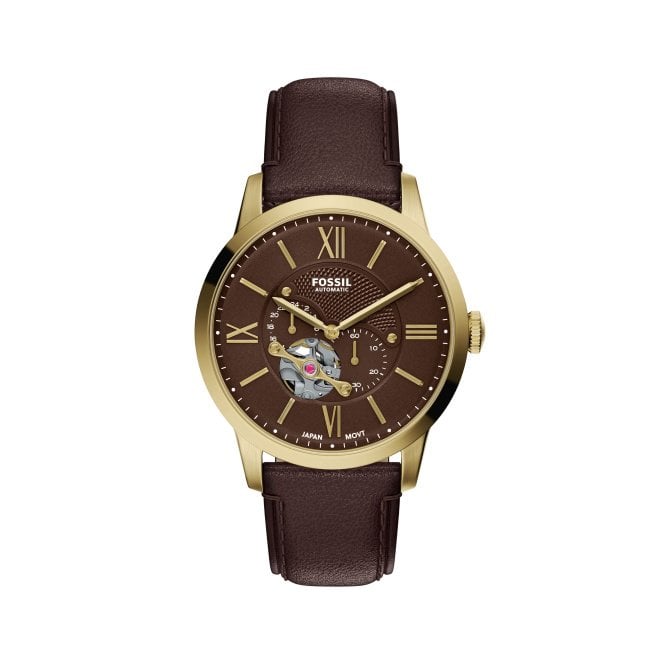 Men's Brown Leather Automatic Townsman Watch