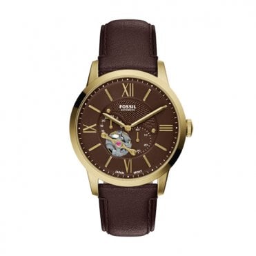 Men's Brown Leather Automatic Townsman Watch