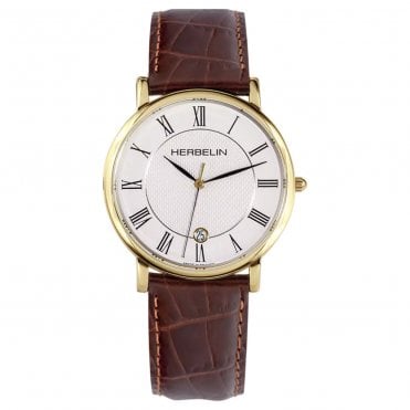 Men's Brown Leather Classique Watch