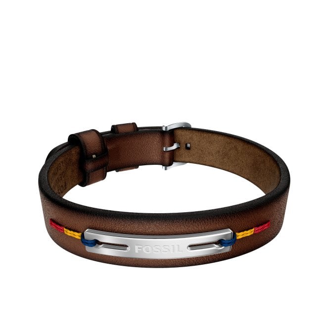 Men's Brown Leather Everett Cuff Bracelet