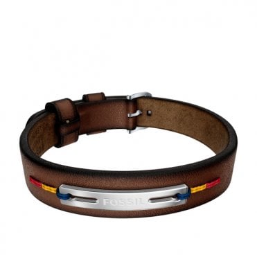 Men's Brown Leather Everett Cuff Bracelet