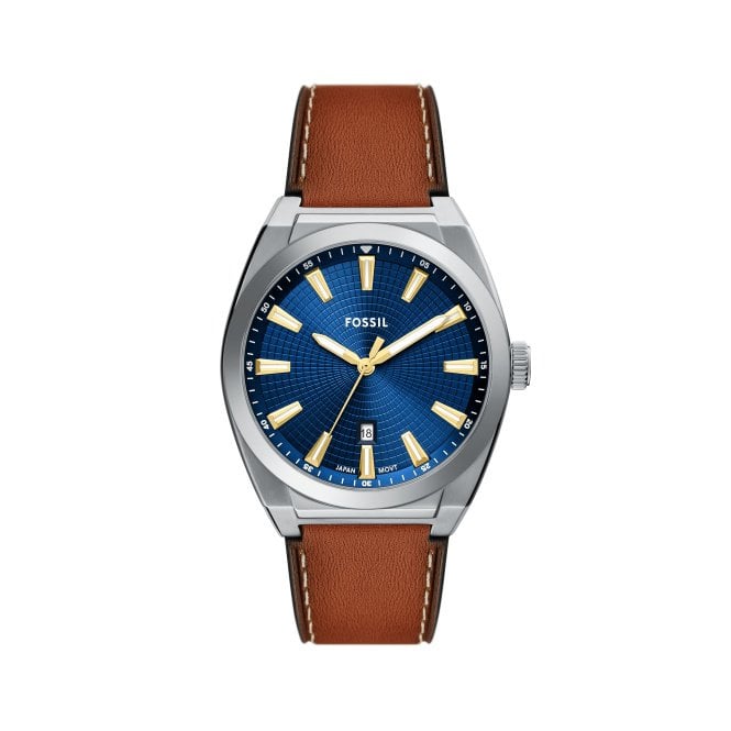 Men's Brown Leather Everett Watch