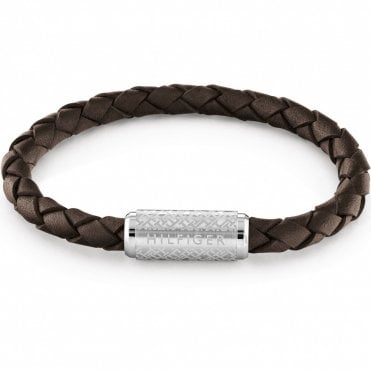 Men's Brown Leather Exploded Bracelet