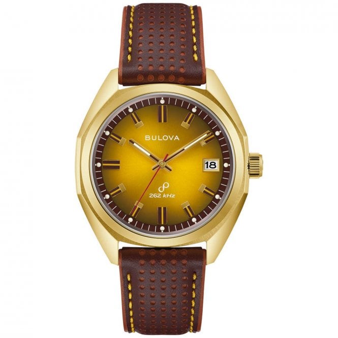 Men's Brown Leather Jet Star Watch