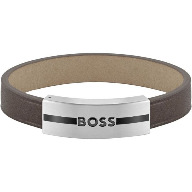 Men's Brown Leather Luke Bracelet