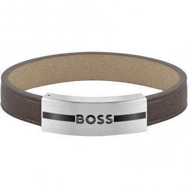 Men's Brown Leather Luke Bracelet