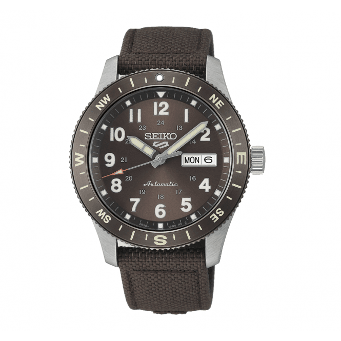 Men's Brown Nylon Automatic Field Watch