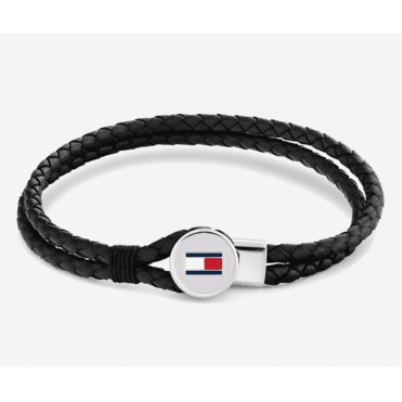 Men's Bruce Black Leather Bracelet