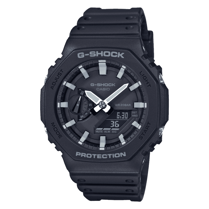 Men's Black Resin Alarm Chronograph Watch