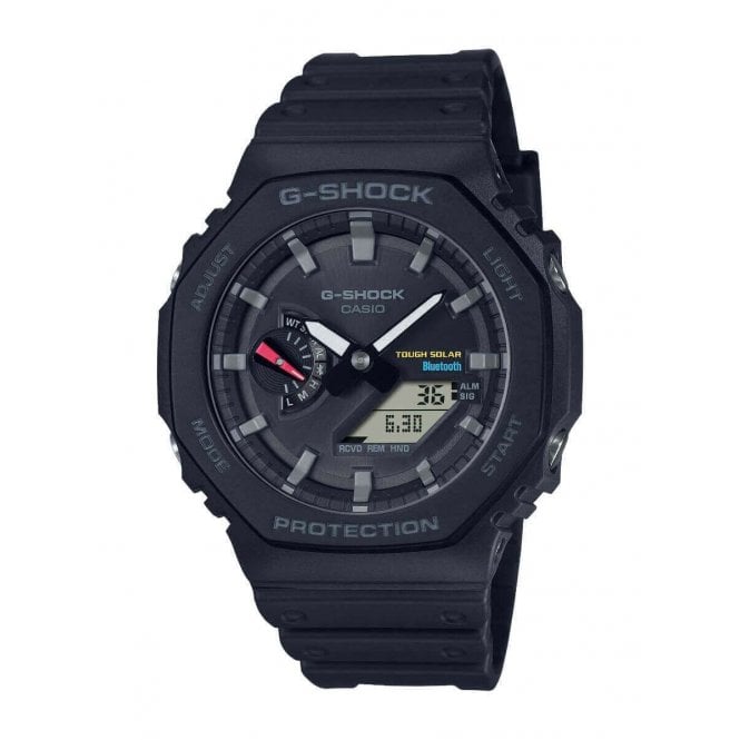 Men's Black Resin Bluetooth Solar Watch