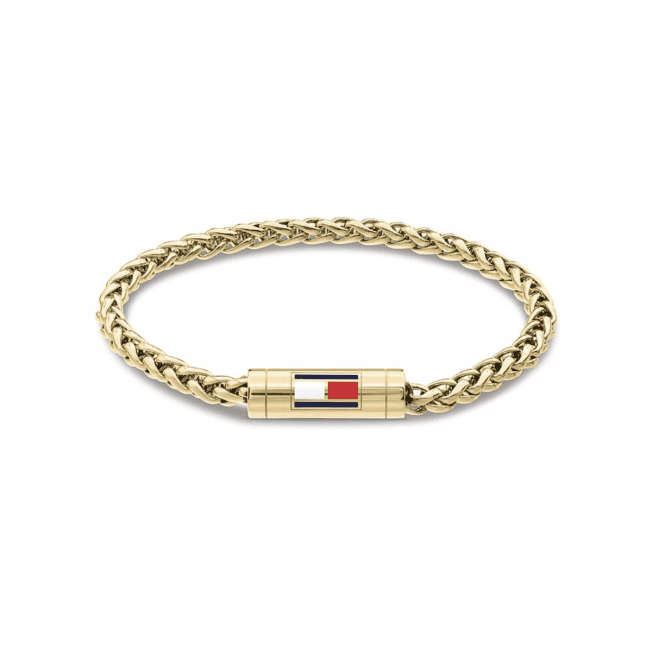 Men's Gold Plated Barrell Bracelet