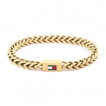 Men's Gold Plated Braided Bracelet
