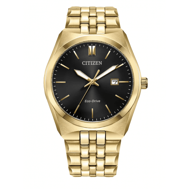 Men's Gold Plated Eco-Drive Watch