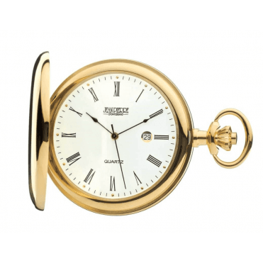 Men's Gold Plated Full Hunter Pocket Watch 