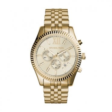 Men's Gold Plated Lexington Chronograph Watch