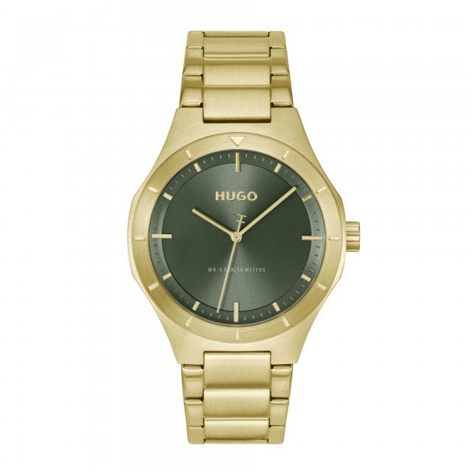 Men's Gold Plated LIT Watch