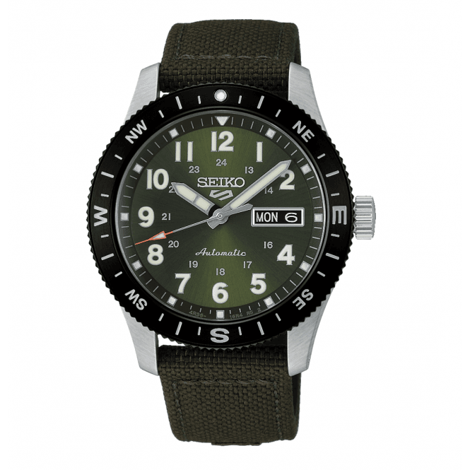 Men's Green Nylon Automatic Field Watch