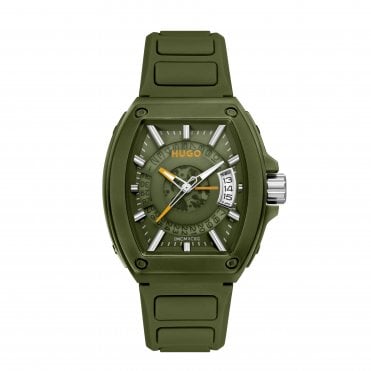 Men's Green Silicone ICON Watch