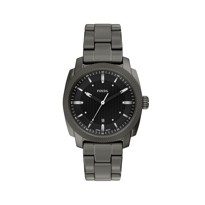Men's Grey Ion Plated Machine Watch