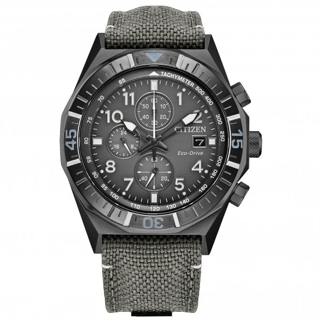 Men's Grey Nylon Promaster Nighthawk Eco-Drive Watch