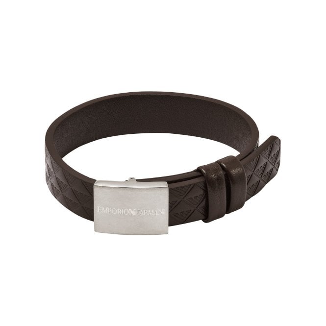 Men's Leather Armani Code Bracelet 