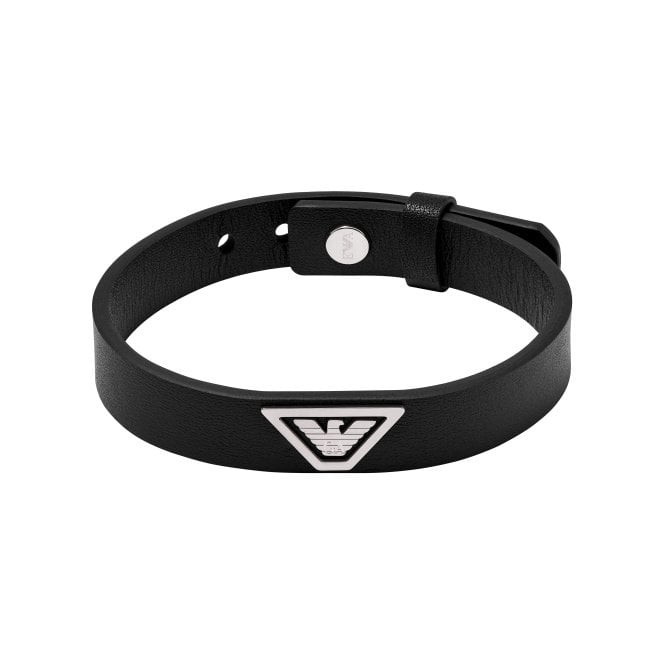Men's Leather Eagle Id Bracelet