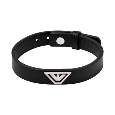 Men's Leather Eagle Id Bracelet