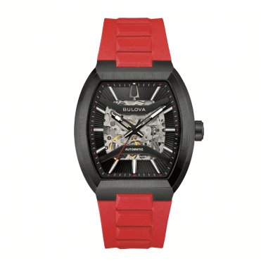 Men's Red Rubber Maquina Automatic Watch