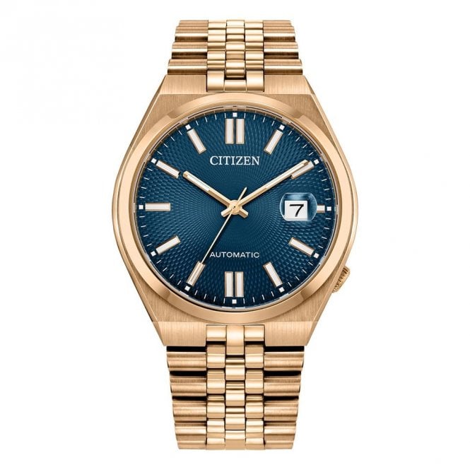 Men's Rose Gold Plated 40mm 'Tsuyosa 60' Automatic Watch