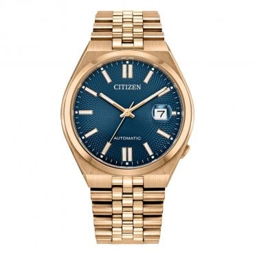 Men's Rose Gold Plated 40mm 'Tsuyosa 60' Automatic Watch