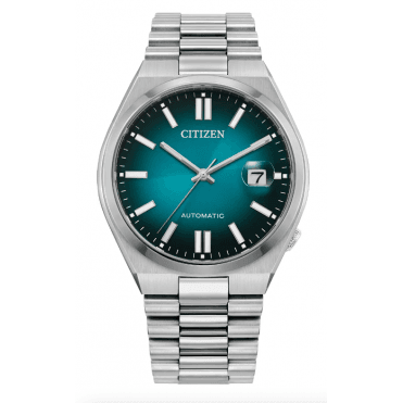 Men's Stainless Steel Blue 'Tsuyosa' Automatic Watch