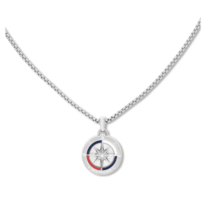 Men's Stainless Steel Compass Necklace