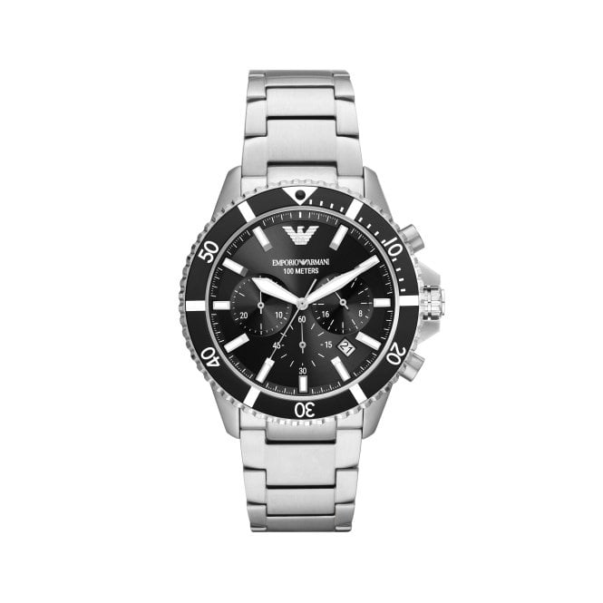 Men's Stainless Steel Diver Chronograph Watch